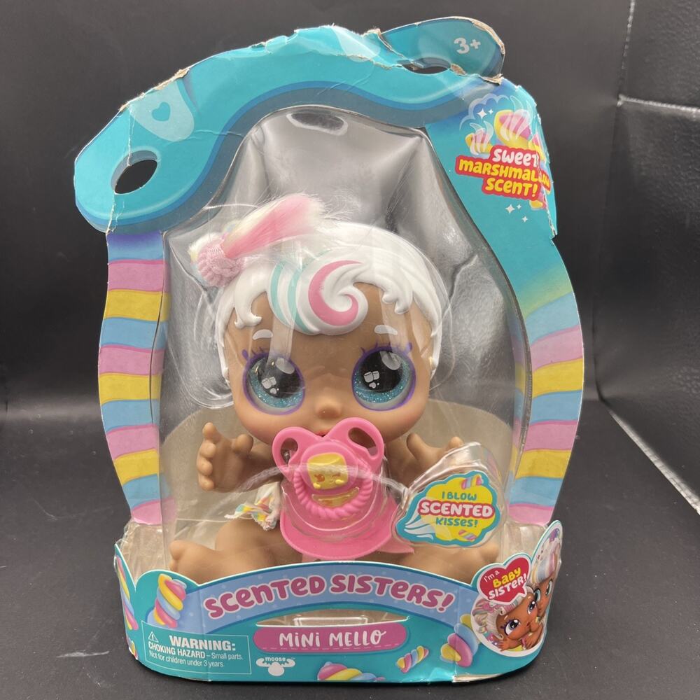 Mini Mello Kindi Kids Marshmallow Scented Sister Blows Kisses 7" Doll Baby READ